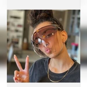 Face Mask Shield Goggles Reusable Transparent Clear